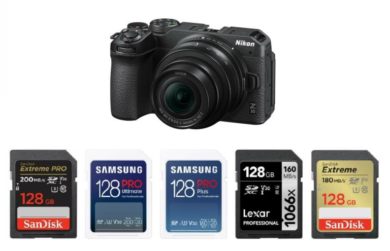 Best Memory Cards for Nikon Z30