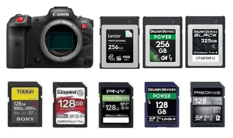 Best Memory Cards for Canon EOS R5 C