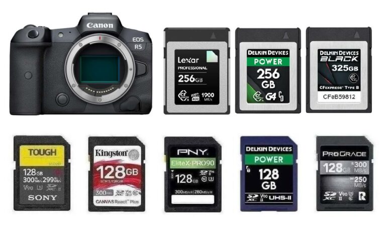 Best Memory Cards for Canon EOS R5