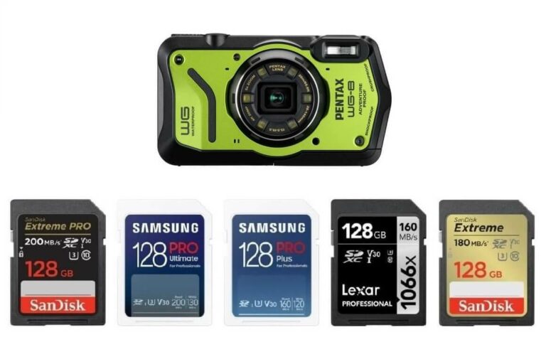 Best Memory Cards for Pentax WG-8